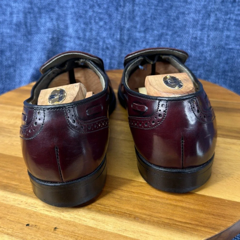 Vintage Dexter W688-4 Wingtip Loafers Mens 7.5 M Burgundy Leather USA Made